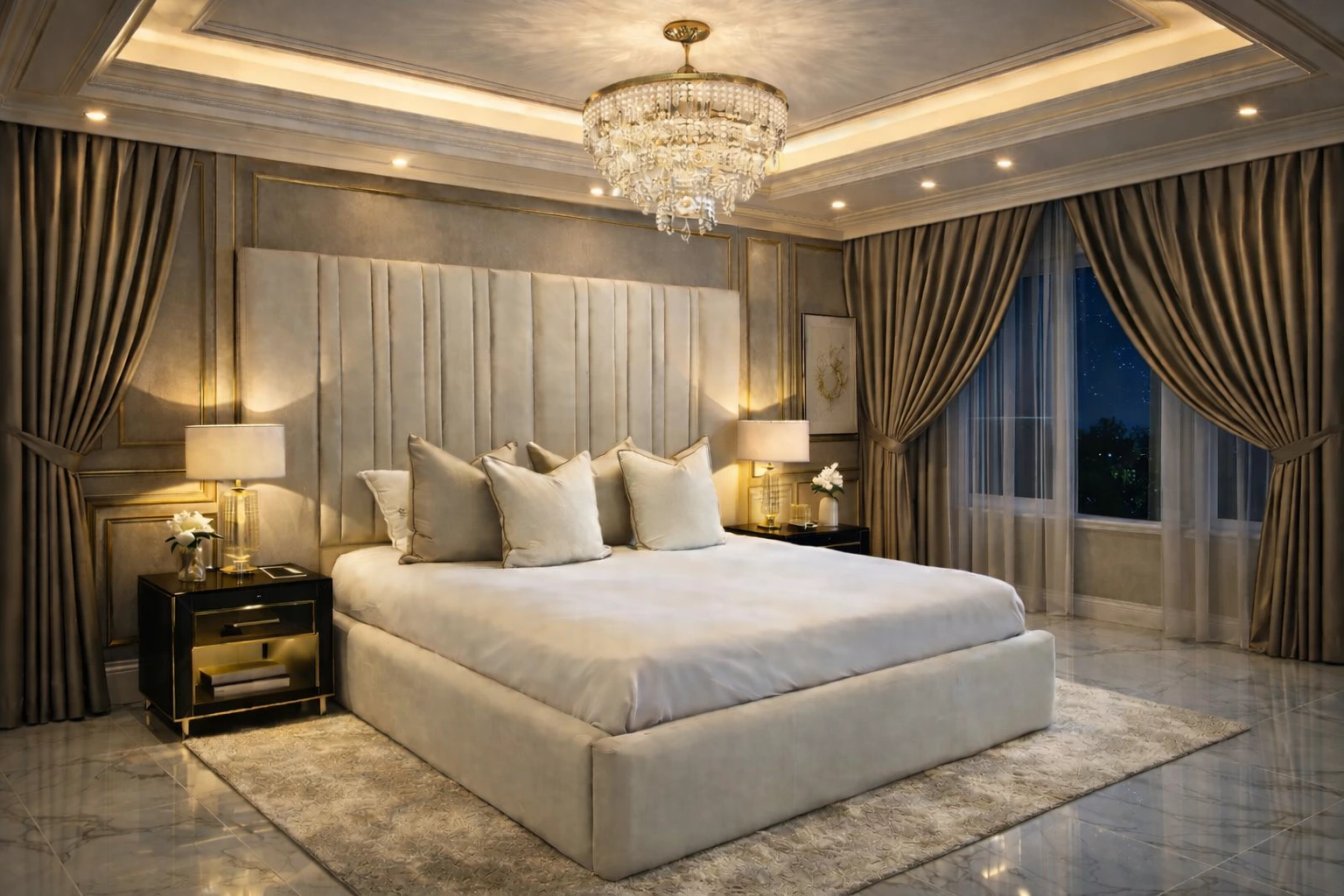 Barcelona Wide Headboard Bed