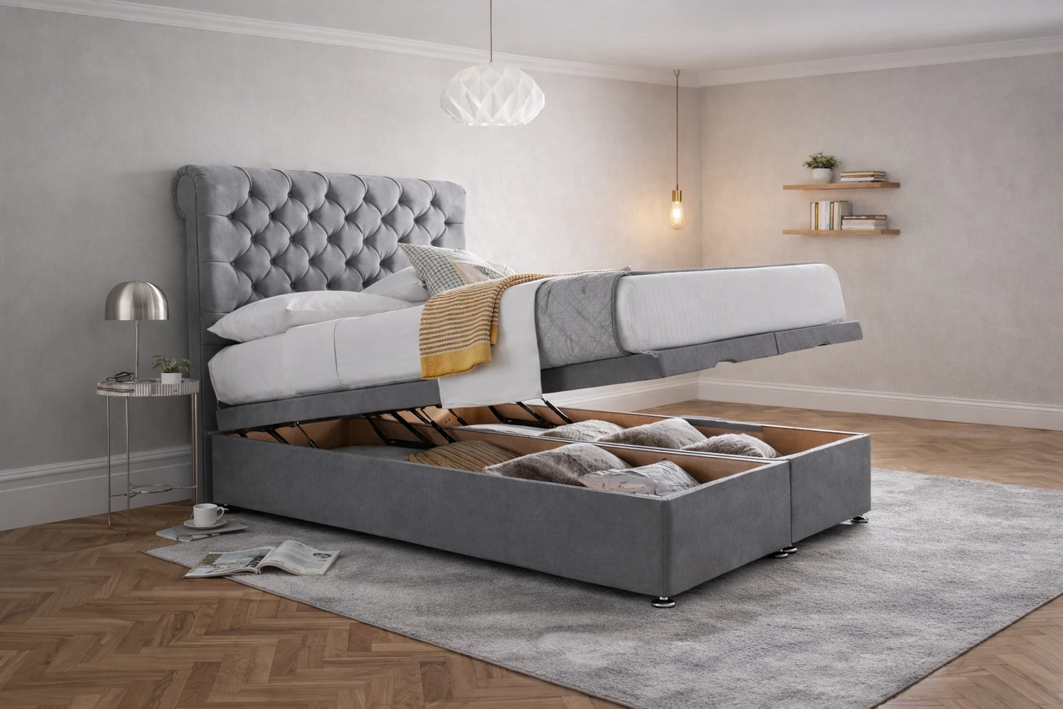 Sleigh Divan Ottoman Luxury Bed